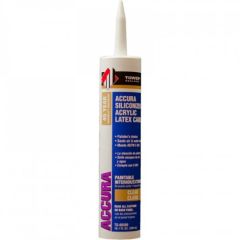 Tower Sealants Accura Siliconized Acrylic Latex Caulk, 10.1 oz Tube, Clear | TS-00300