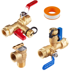 EFIELD 3/4" Isolation Valve Kit w/ Threaded Inlet Connection| Tool028
