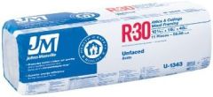 Johns Manville R-30 Unfaced 16" x 48" Fiberglass Insulation Batts (58.66 sq. ft.) | U-1343