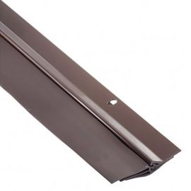 Simply Conserve® 2.1" H x 36" L Triple Flange Aluminum Door Sweep, Brown | TSV325L-B